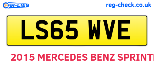 LS65WVE are the vehicle registration plates.