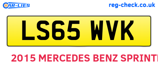 LS65WVK are the vehicle registration plates.