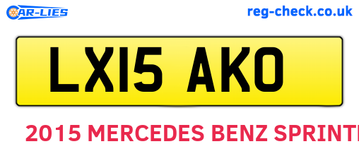 LX15AKO are the vehicle registration plates.