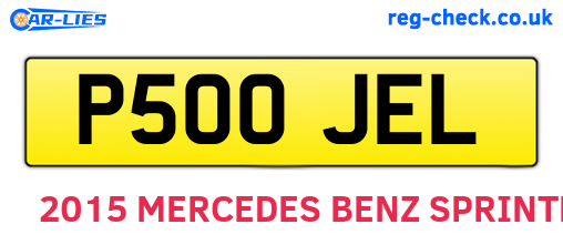P500JEL are the vehicle registration plates.