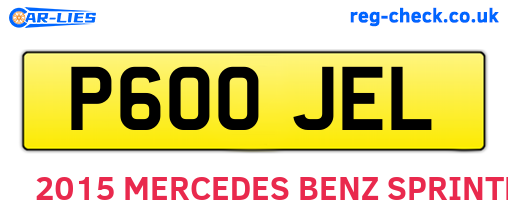 P600JEL are the vehicle registration plates.