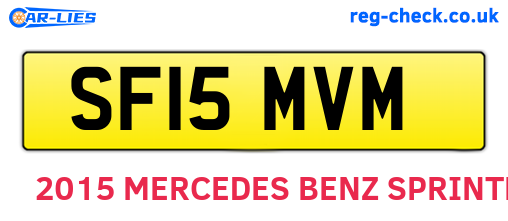 SF15MVM are the vehicle registration plates.