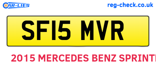 SF15MVR are the vehicle registration plates.