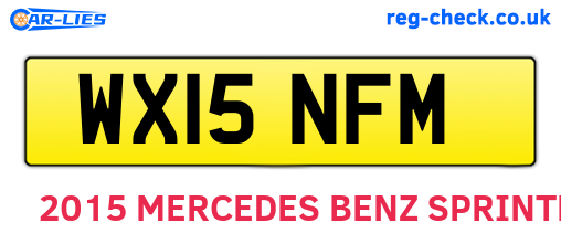 WX15NFM are the vehicle registration plates.