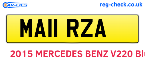 MA11RZA are the vehicle registration plates.