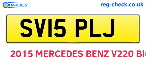SV15PLJ are the vehicle registration plates.