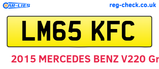 LM65KFC are the vehicle registration plates.