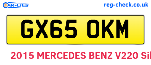 GX65OKM are the vehicle registration plates.