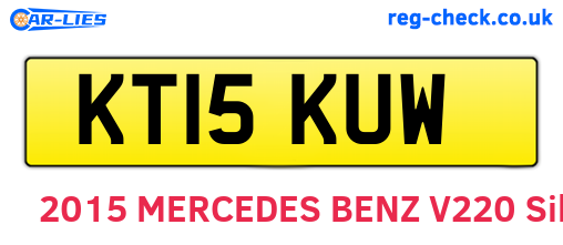 KT15KUW are the vehicle registration plates.