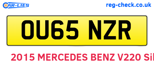 OU65NZR are the vehicle registration plates.