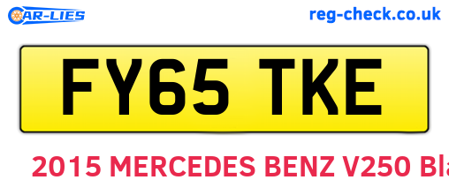 FY65TKE are the vehicle registration plates.