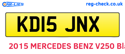 KD15JNX are the vehicle registration plates.