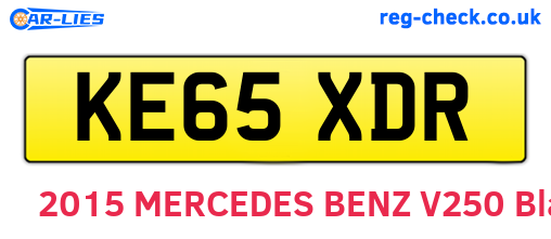 KE65XDR are the vehicle registration plates.