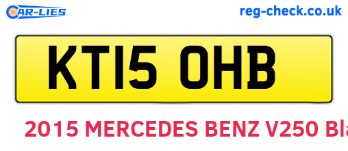 KT15OHB are the vehicle registration plates.