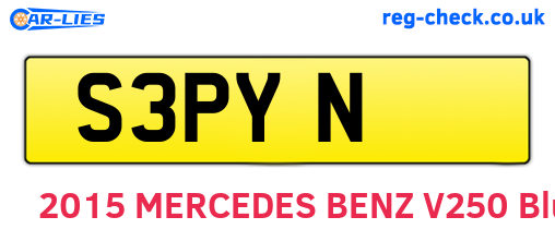 S3PYN are the vehicle registration plates.