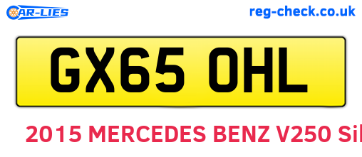 GX65OHL are the vehicle registration plates.