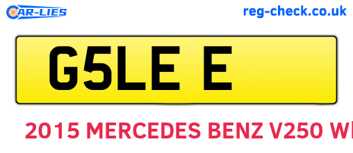 G5LEE are the vehicle registration plates.