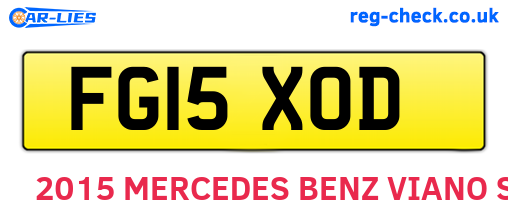 FG15XOD are the vehicle registration plates.
