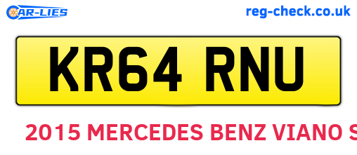 KR64RNU are the vehicle registration plates.