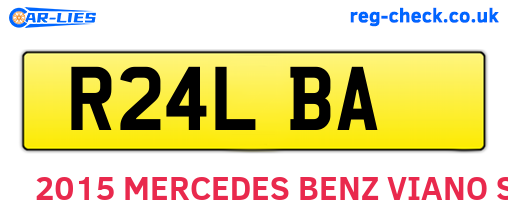 R24LBA are the vehicle registration plates.