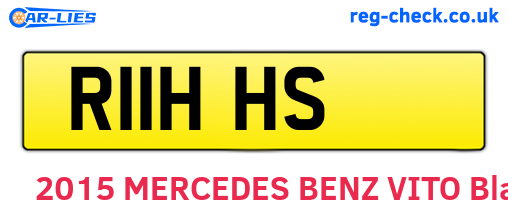 R11HHS are the vehicle registration plates.
