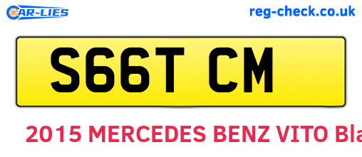 S66TCM are the vehicle registration plates.
