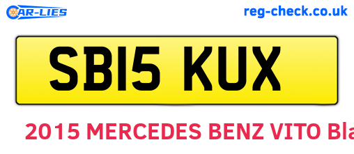 SB15KUX are the vehicle registration plates.