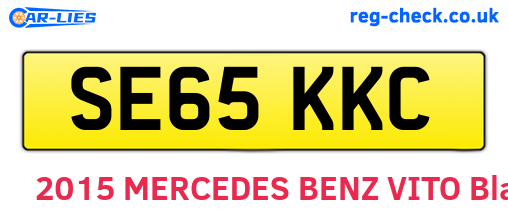 SE65KKC are the vehicle registration plates.