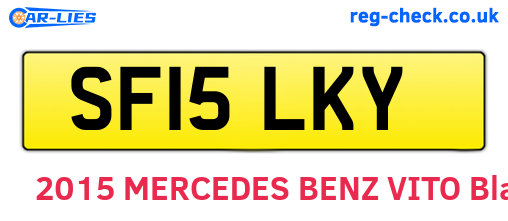 SF15LKY are the vehicle registration plates.