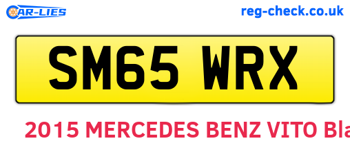 SM65WRX are the vehicle registration plates.