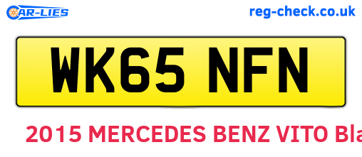 WK65NFN are the vehicle registration plates.