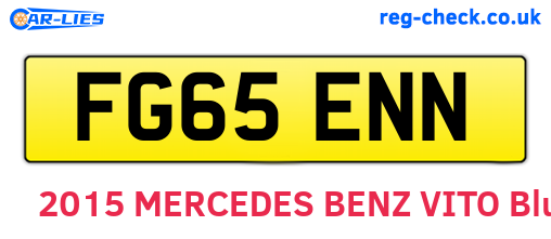 FG65ENN are the vehicle registration plates.