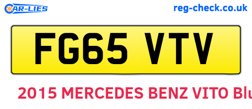 FG65VTV are the vehicle registration plates.