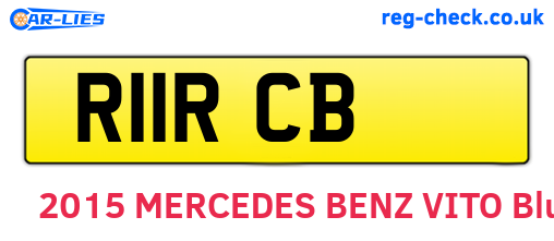 R11RCB are the vehicle registration plates.