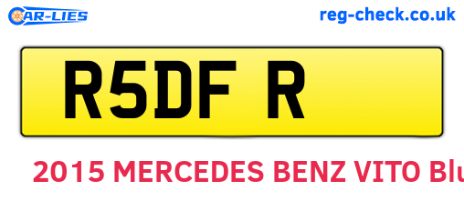 R5DFR are the vehicle registration plates.
