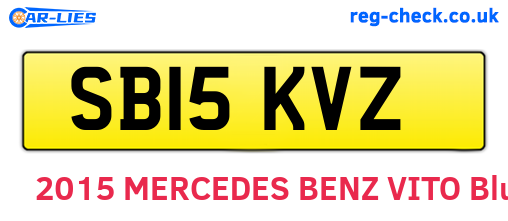 SB15KVZ are the vehicle registration plates.