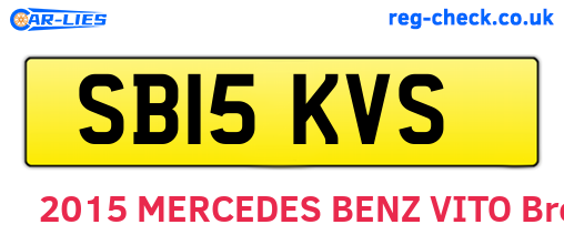 SB15KVS are the vehicle registration plates.
