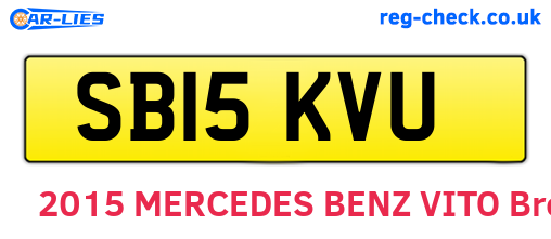 SB15KVU are the vehicle registration plates.