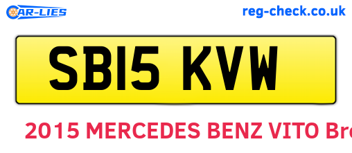 SB15KVW are the vehicle registration plates.