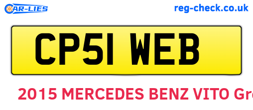 CP51WEB are the vehicle registration plates.