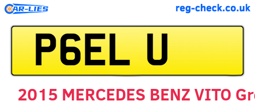 P6ELU are the vehicle registration plates.