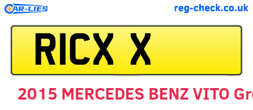 R1CXX are the vehicle registration plates.