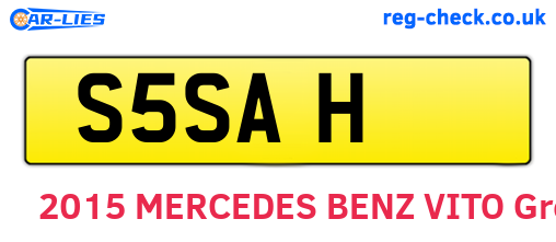 S5SAH are the vehicle registration plates.