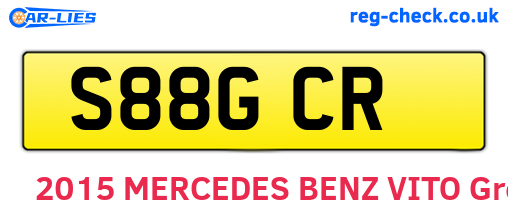 S88GCR are the vehicle registration plates.