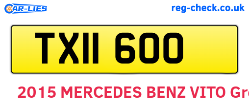 TXI1600 are the vehicle registration plates.