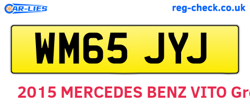 WM65JYJ are the vehicle registration plates.
