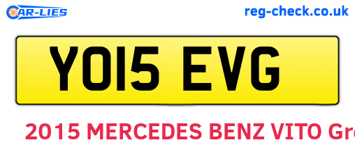 YO15EVG are the vehicle registration plates.