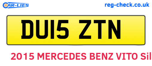 DU15ZTN are the vehicle registration plates.