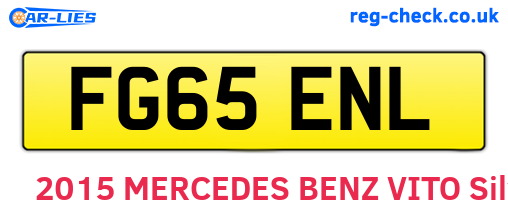 FG65ENL are the vehicle registration plates.