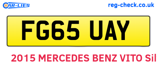 FG65UAY are the vehicle registration plates.